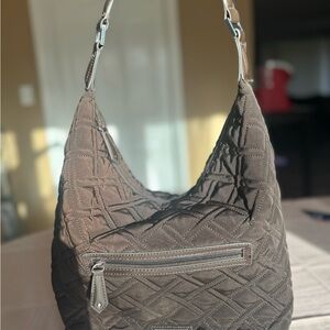 Vera Bradley Brown Quilted Shoulder Bag